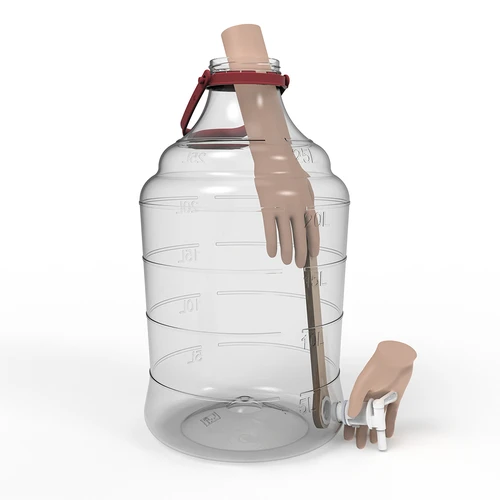 Särkymätön PET Demijohn hanalla ja vesilukolla, 25 litraa - Image 6