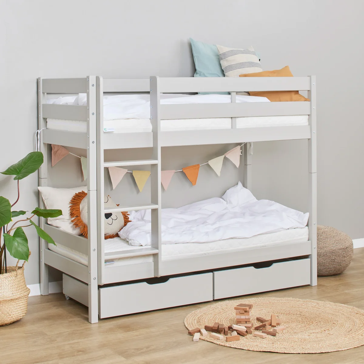 Hoppekids ECO Comfort, Kerrossänky 70x160 cm, Dove Grey - Image 5