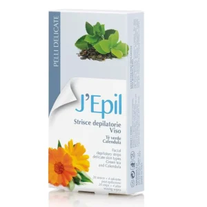 Xanitalia J´Epil Face Kylmävahaliuskat Kasvoille Green Tea & Calendula 20 kpl