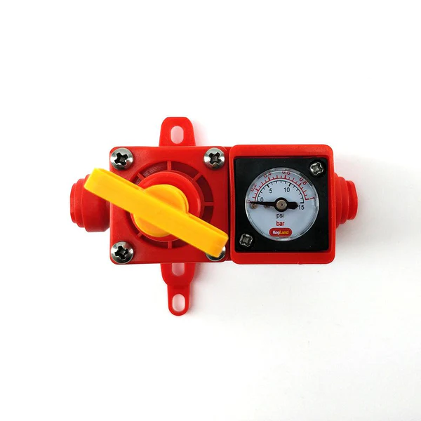 KegLand BlowTie V2 spunding valve – rajapaineventtiili, 0-1 bar mittarilla, 0-15psi - Image 3