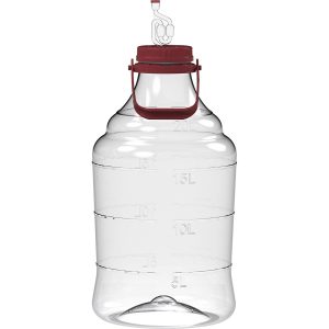 Särkymätön PET Demijohn kantokahvalla, 20 litraa