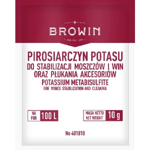 Campden kaliummetabisulfiitti (E224) – 10g (Potassium metabisulfite) Browin