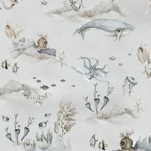 Underwater World Grey, Tapetti