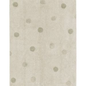 Hippy Dots, Pestävä Matto, Natural Olive